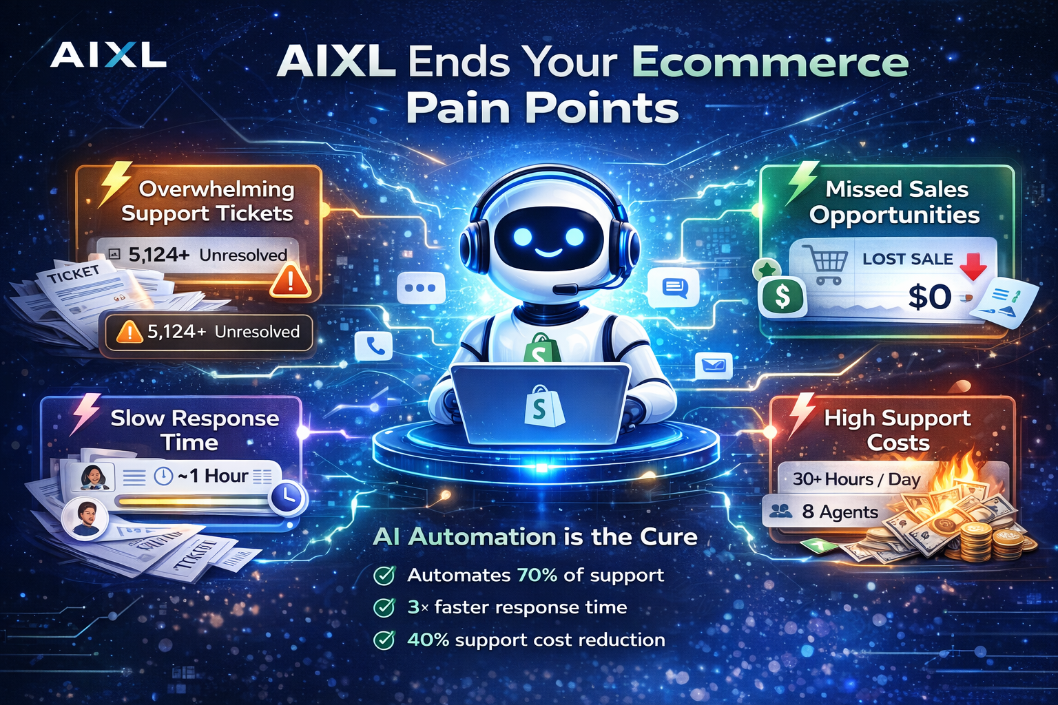 image of ai solving ecommerce pain points